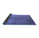 Sideview of Oriental Blue Traditional Rug, urb520blu