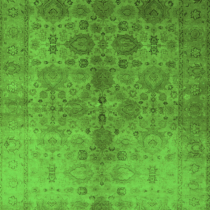 Machine Washable Oriental Green Traditional Area Rugs, wshurb520grn