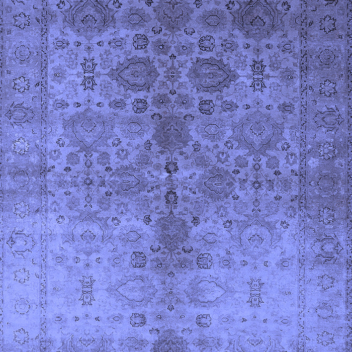 Machine Washable Oriental Blue Traditional Rug, wshurb520blu