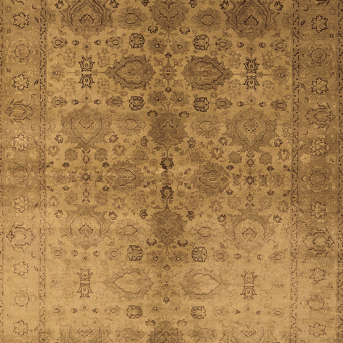 Machine Washable Oriental Brown Traditional Rug, wshurb520brn