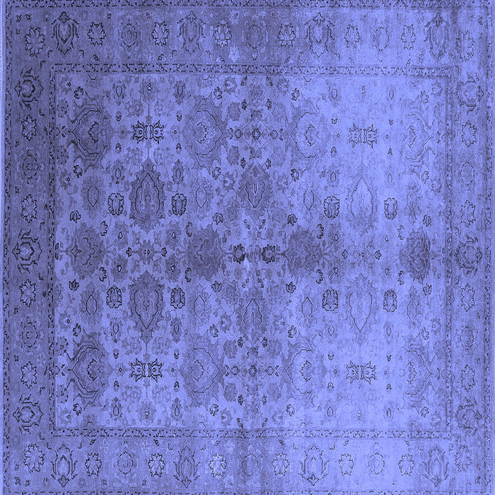 Square Oriental Blue Traditional Rug, urb520blu