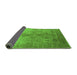 Sideview of Oriental Green Traditional Rug, urb520grn