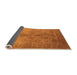 Sideview of Oriental Orange Traditional Rug, urb520org