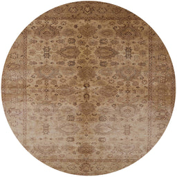 Round Machine Washable Industrial Modern Light Brown Rug, wshurb520