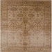 Square Mid-Century Modern Light Brown Oriental Rug, urb520