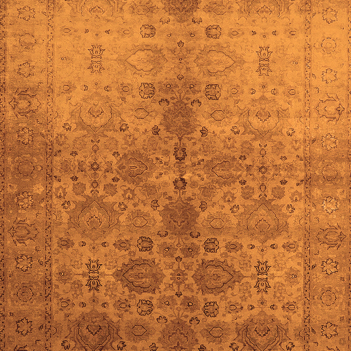 Machine Washable Oriental Orange Traditional Area Rugs, wshurb520org