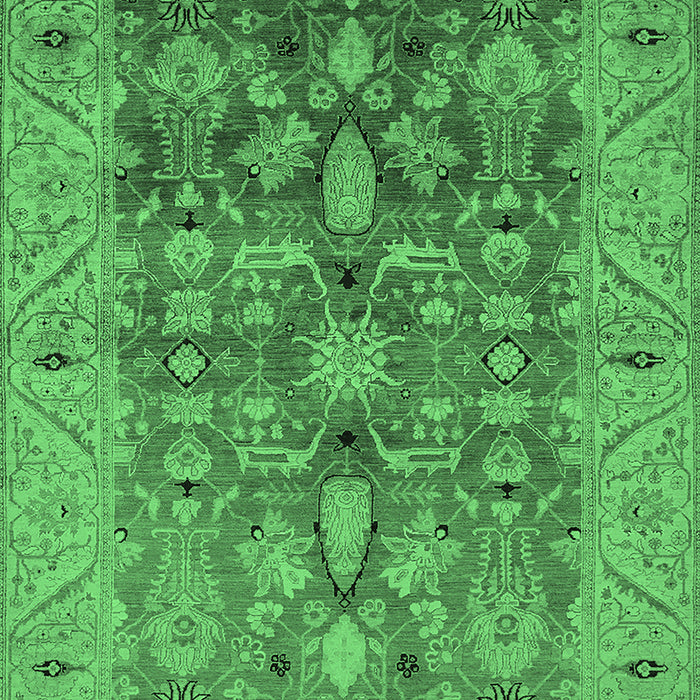 Oriental Emerald Green Traditional Rug, urb521emgrn