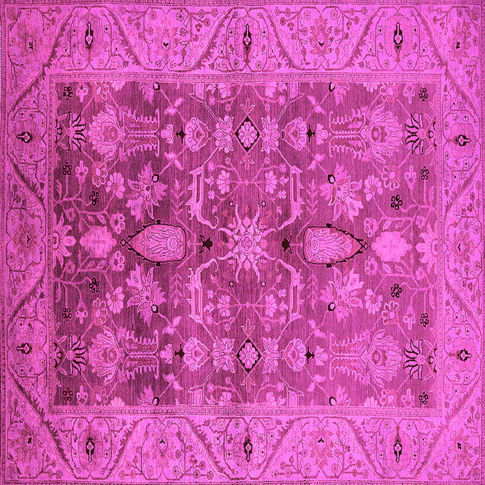 Square Oriental Pink Traditional Rug, urb521pnk