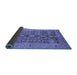 Sideview of Oriental Blue Traditional Rug, urb521blu