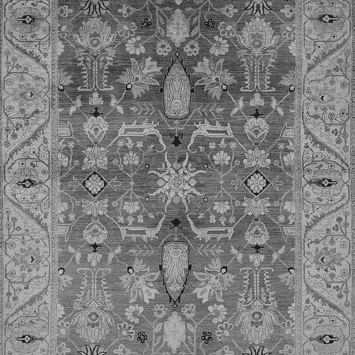Machine Washable Oriental Gray Traditional Rug, wshurb521gry