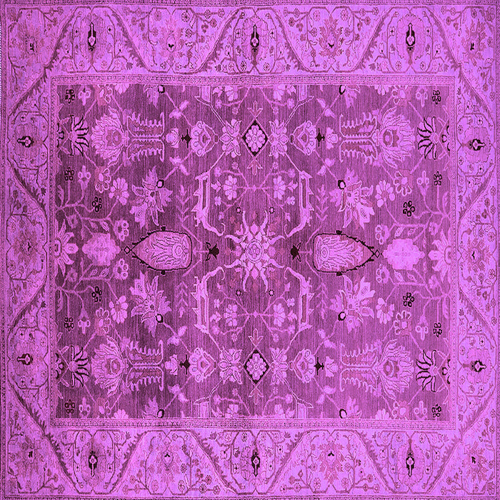 Square Oriental Purple Traditional Rug, urb521pur