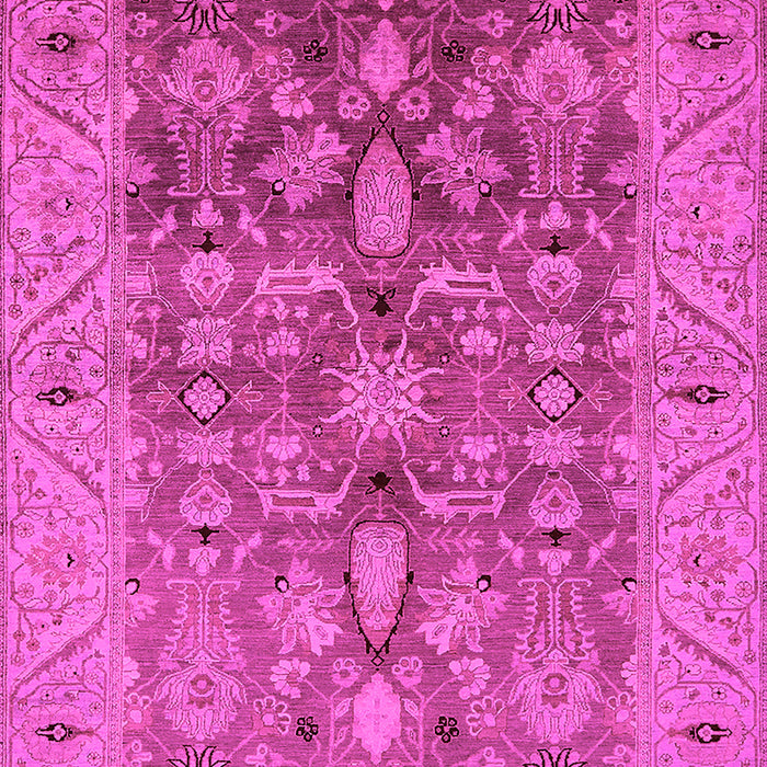 Machine Washable Oriental Pink Traditional Rug, wshurb521pnk