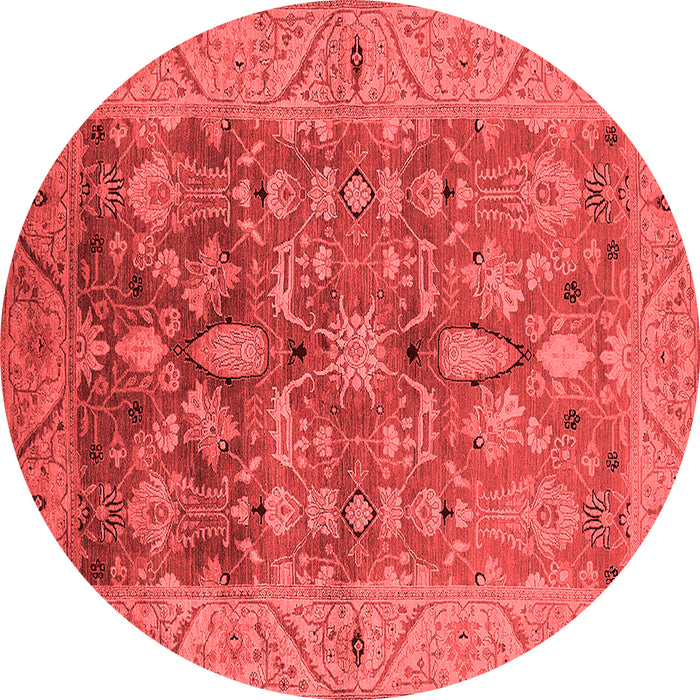 Machine Washable Oriental Red Traditional Rug, wshurb521red