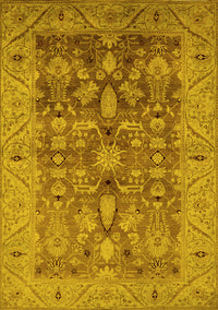 Oriental Yellow Traditional Rug, urb521yw