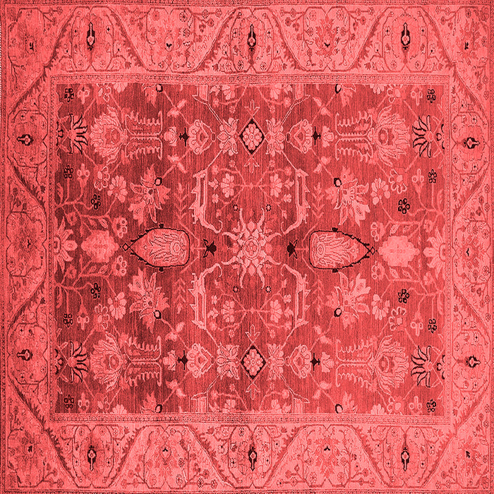 Machine Washable Oriental Red Traditional Rug, wshurb521red