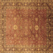 Square Oriental Brown Traditional Rug, urb522brn