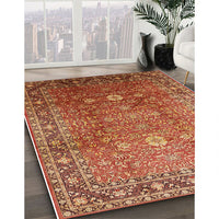 Mid-Century Modern Red Oriental Rug, urb522