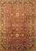 Machine Washable Oriental Brown Traditional Rug, wshurb522brn