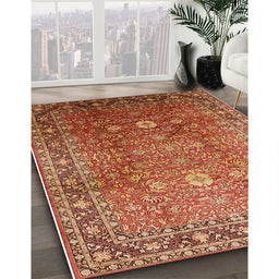Machine Washable Industrial Modern Red Rug in a Family Room, wshurb522