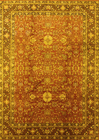 Oriental Yellow Traditional Rug, urb522yw
