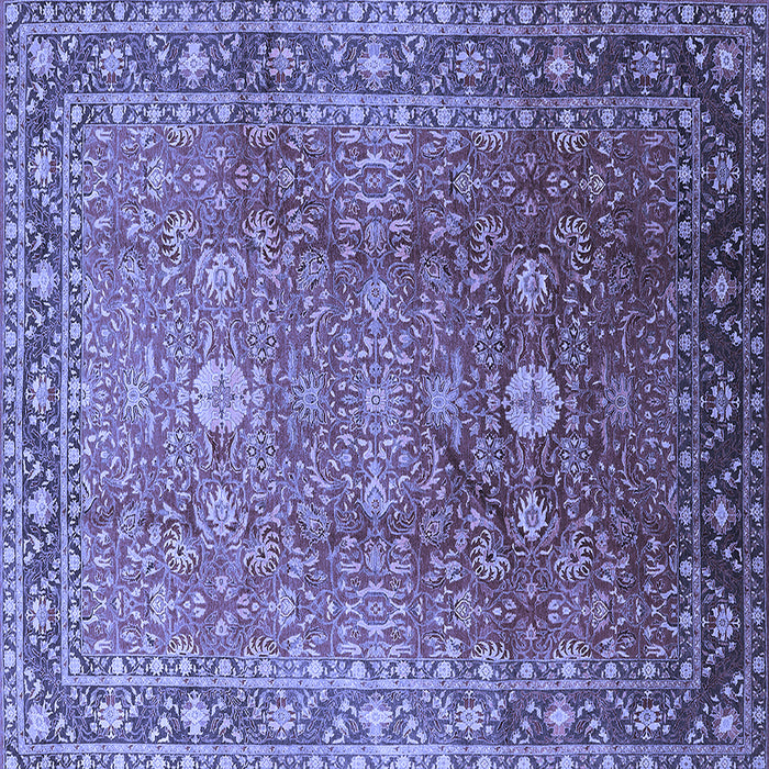 Square Oriental Blue Traditional Rug, urb522blu