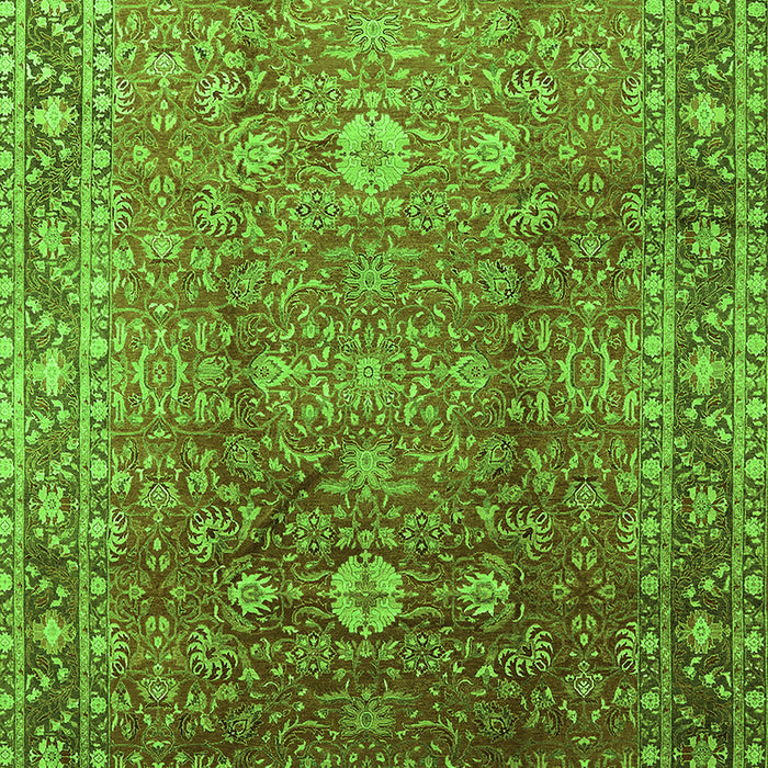 Oriental Green Traditional Rug, urb522grn