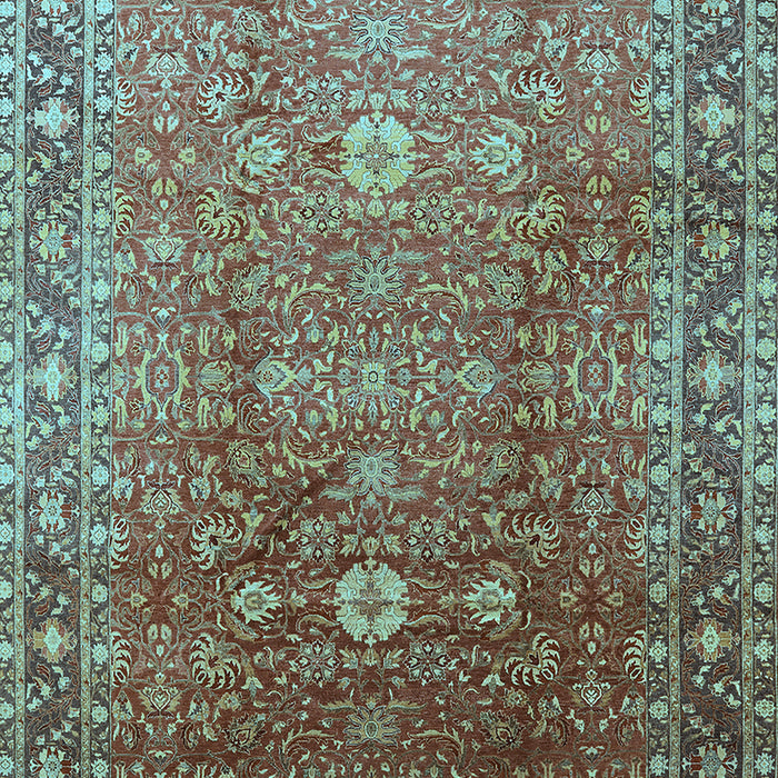 Machine Washable Oriental Light Blue Traditional Rug, wshurb522lblu
