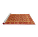 Sideview of Machine Washable Industrial Modern Dark Orange Rug, wshurb523