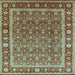 Square Oriental Light Blue Traditional Rug, urb523lblu