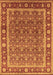 Machine Washable Oriental Brown Traditional Rug, wshurb523brn