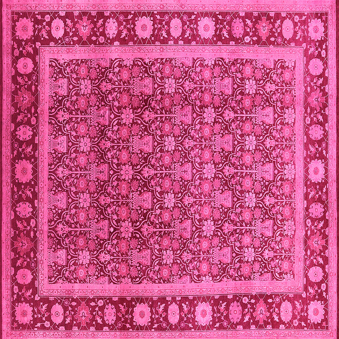 Square Oriental Pink Traditional Rug, urb523pnk