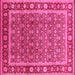 Square Oriental Pink Traditional Rug, urb523pnk