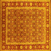 Square Oriental Yellow Traditional Rug, urb523yw