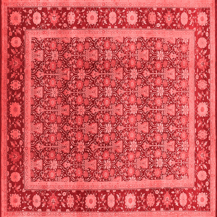 Machine Washable Oriental Red Traditional Rug, wshurb523red