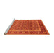 Sideview of Machine Washable Oriental Orange Traditional Area Rugs, wshurb523org