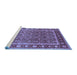 Sideview of Machine Washable Oriental Blue Traditional Rug, wshurb523blu