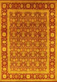 Oriental Yellow Traditional Rug, urb523yw