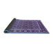 Sideview of Oriental Blue Traditional Rug, urb523blu