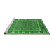 Sideview of Machine Washable Oriental Emerald Green Traditional Area Rugs, wshurb523emgrn