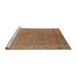 Sideview of Machine Washable Industrial Modern Peru Brown Rug, wshurb524