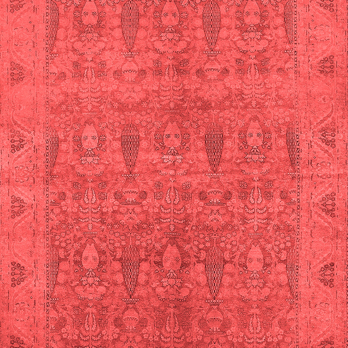 Machine Washable Oriental Red Traditional Rug, wshurb524red