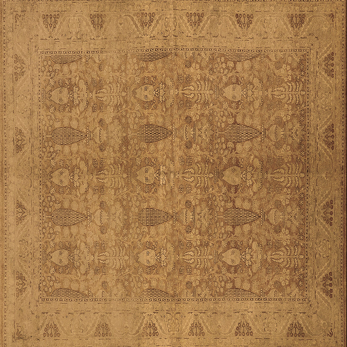 Square Oriental Brown Traditional Rug, urb524brn