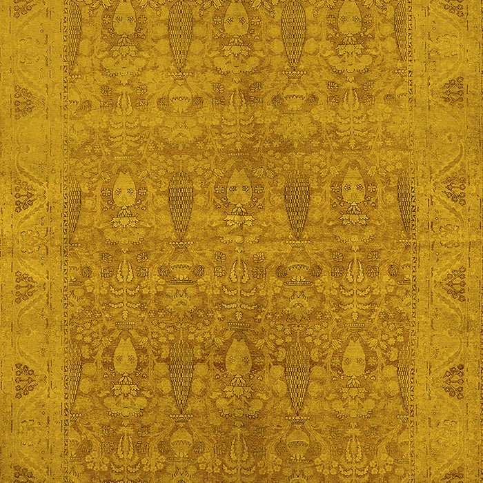 Oriental Yellow Traditional Rug, urb524yw