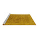 Sideview of Machine Washable Oriental Yellow Traditional Rug, wshurb524yw