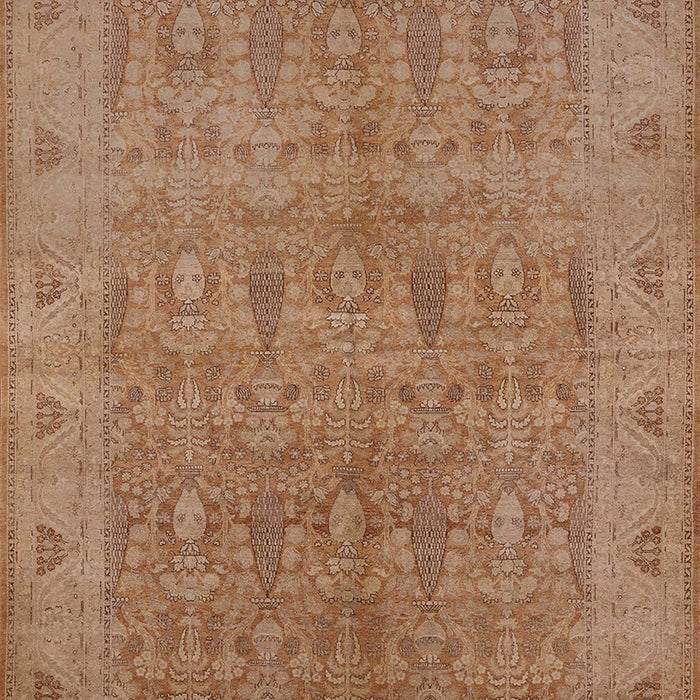 Mid-Century Modern Brown Oriental Rug, urb524