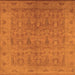 Square Oriental Orange Traditional Rug, urb524org