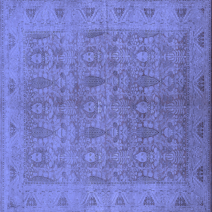 Square Oriental Blue Traditional Rug, urb524blu