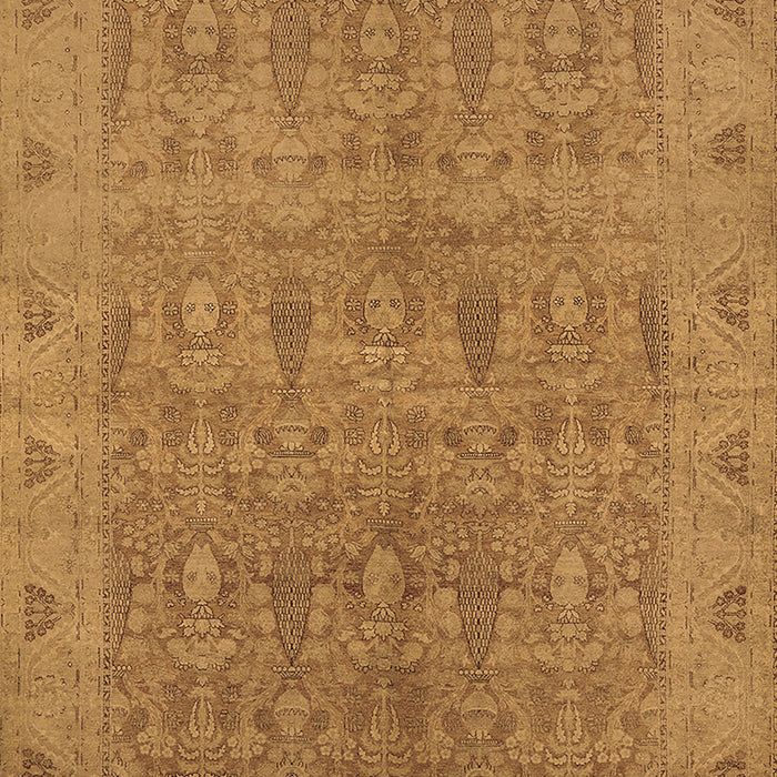 Machine Washable Oriental Brown Traditional Rug, wshurb524brn