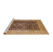 Sideview of Machine Washable Industrial Modern Brown Sand Brown Rug, wshurb525