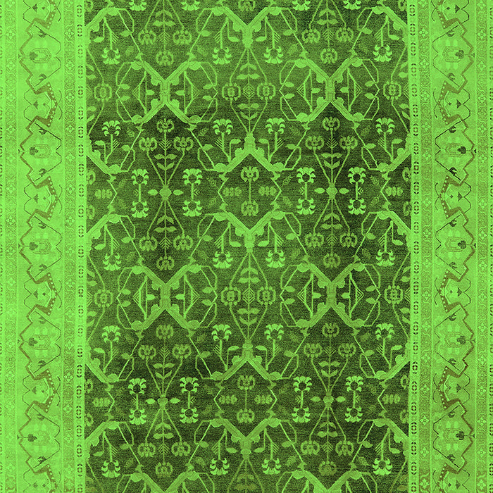 Oriental Green Traditional Rug, urb525grn